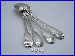 Suite 4 Cuilleres A Ragout Argent Massif Poincon Coq Paris 1809 Modele Filets