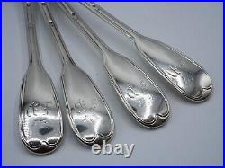 Suite 4 Cuilleres A Ragout Argent Massif Poincon Coq Paris 1809 Modele Filets