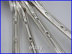 Suite 4 Cuilleres A Ragout Argent Massif Poincon Coq Paris 1809 Modele Filets