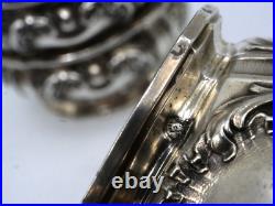 Suite De 6 Montures De Saleron Argent Massif Poincon Minerve