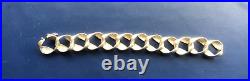 Superbe Bracelet gourmette argent massif poinçons crabes vintage