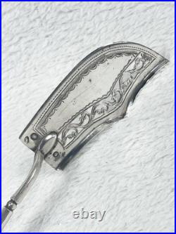 Superbe Pelle A Poisson Ancienne Poinçon Coq Argent Massif