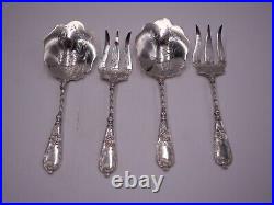 Superbe Service A Hors D Oeuvres 4 Pieces Argent Massif Poincon Sanglier