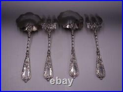 Superbe Service A Hors D Oeuvres 4 Pieces Argent Massif Poincon Sanglier