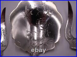 Superbe Service A Hors D Oeuvres 4 Pieces Argent Massif Poincon Sanglier