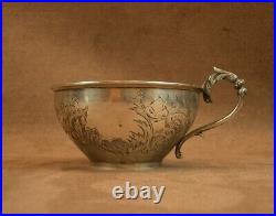 Superbe Tasse A Cafe En Argent Massif Poincon Minerve 1 Er Titre