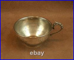 Superbe Tasse A Cafe En Argent Massif Poincon Minerve 1 Er Titre