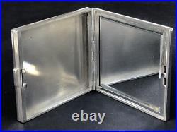 Superbe ancien POUDRIER ART DECO en ARGENT MASSIF poinçon TETE DE MINERVE Superbe ancien POUDRIER ART DECO en ARGENT MASSIF poinçon TETE DE MINERVE