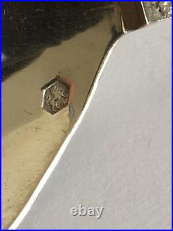 Superbe ancienne CUILLERE décor BATEAU VOILIER en ARGENT poinçons PAYS BAS 1917
