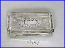 TABATIERE ARGENT MASSIF poinçon minerve 19ème siècle french silver snuff box
