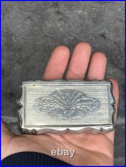 TABATIERE EN ARGENT MASSIF poinçon MINERVE 1er Titre