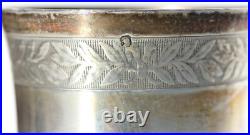 TIMBALE EN ARGENT MASSIF 950/1000 POINÇON TÊTE DE MINERVE 7,5 cm 87,3 g
