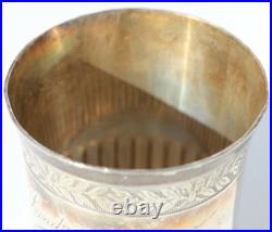 TIMBALE EN ARGENT MASSIF 950/1000 POINÇON TÊTE DE MINERVE 7,5 cm 87,3 g