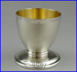 TRES BEAU COQUETIER En Argent Massif et vermeil poinçon Minerve 1er titre