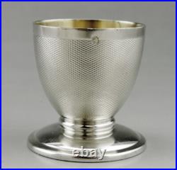 TRES BEAU COQUETIER En Argent Massif et vermeil poinçon Minerve 1er titre