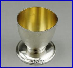 TRES BEAU COQUETIER En Argent Massif et vermeil poinçon Minerve 1er titre