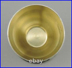 TRES BEAU COQUETIER En Argent Massif et vermeil poinçon Minerve 1er titre