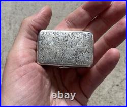 Tabatière En Argent Massif XIXème Poinçon Chine