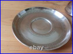 Tasse + Sous Tasse A Chocolat Argent Massif Poincon Minerve