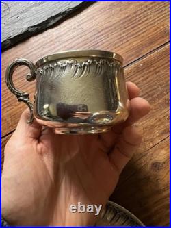 Tasse a Chocolat Argent Massif Poinçon Minerve Décors Rocaille Silver Cup