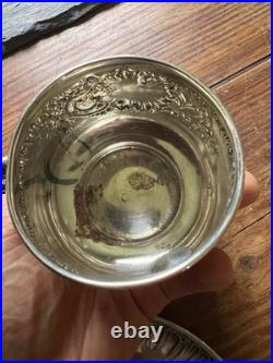 Tasse a Chocolat Argent Massif Poinçon Minerve Décors Rocaille Silver Cup