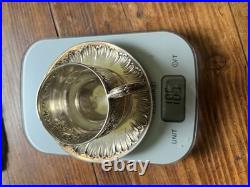 Tasse a Chocolat Argent Massif Poinçon Minerve Décors Rocaille Silver Cup
