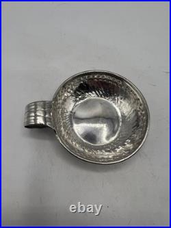 Taste-vin En Argent Massif Poincon 1 Er Coq Paris 1798 Modele Anse Courbe