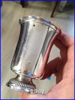 Timbale Argent massif sur piédouche poinçon XIXème 75,6 g