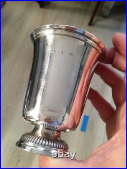 Timbale Argent massif sur piédouche poinçon XIXème 75,6 g