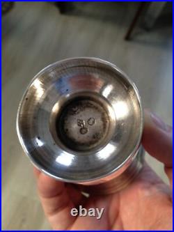 Timbale Argent massif sur piédouche poinçon XIXème 75,6 g