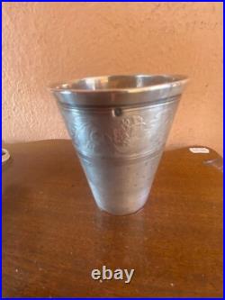 Timbale Art Nouveau Argent Massif Poincon Minerve Debut Xxeme Joaillier Coignet