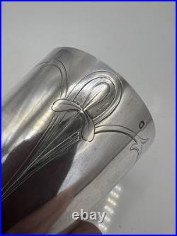 Timbale Art Nouveau En Argent Massif Poincon Minerve