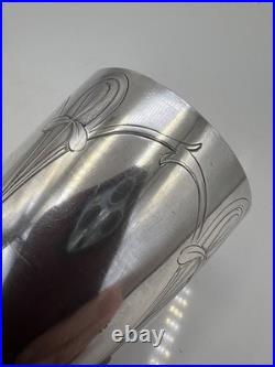 Timbale Art Nouveau En Argent Massif Poincon Minerve