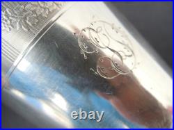 Timbale argent massif decor feuillages noud Louis XVI poinçon minerve orfevre