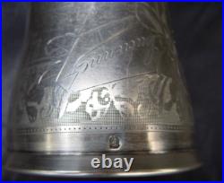 Timbale argent massif poinçon minerve maître orfèvre gobelet argent ciselé fleur