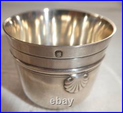 Timbale art déco en argent massif poinçon Minerve orfévre Cardeilhac Paris 30 gr