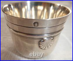 Timbale art déco en argent massif poinçon Minerve orfévre Cardeilhac Paris 30 gr