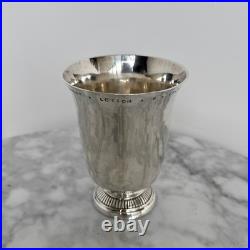 Timbale en argent XVIIIe poinçon fermiers généraux pied godronné M3952