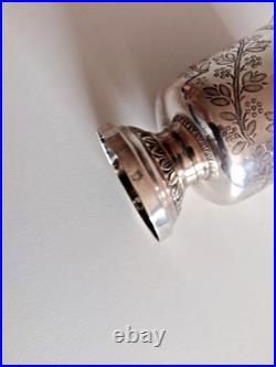 Timbale piedouche Argent Massif 950 2 Poinçons Minerve 1er Titre XIXe 69 Grs