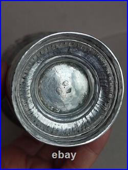 Timbale tulipe en Argent 950°/°° à piédouche godronné poinçon 1er Coq, 112,4g