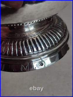 Timbale tulipe en Argent 950°/°° à piédouche godronné poinçon 1er Coq, 112,4g