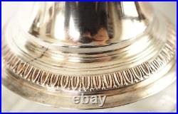 Tirbour service de nuit cristal, argent massif, vermeil poinçon Minerve