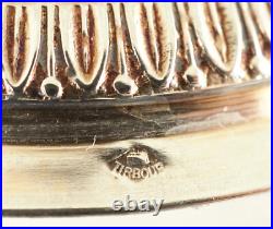 Tirbour service de nuit cristal, argent massif, vermeil poinçon Minerve