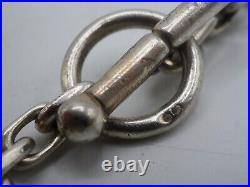 Tres Beau Collier Ou Sautoir 195 Grs En Argent Massif Poincon Cygne