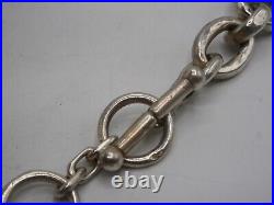 Tres Beau Collier Ou Sautoir 195 Grs En Argent Massif Poincon Cygne