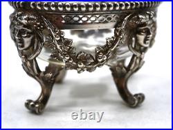 Tres Beau Saleron En Argent Massif Poincon Minerve 1 Er Titre Mascaron
