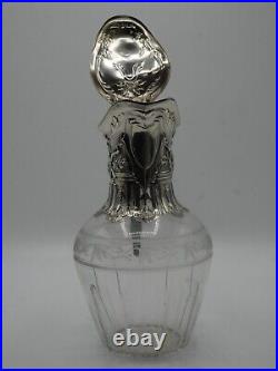 Tres Belle Aiguiere En Argent Massif Poincon Minerve Louis XVI Et Verre