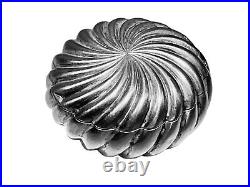 Tres Belle Boite Ronde En Argent Massif 900 Vermeil Poincon A Identifier