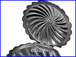 Tres Belle Boite Ronde En Argent Massif 900 Vermeil Poincon A Identifier