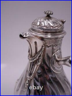 Tres Belle Verseuse Cafetiere En Argent Massif Poincon Minerve Decor Louis XVI